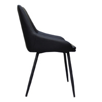 Set of 2 Dane Faux Leather Dining Chair, Black