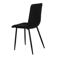 Garry Ultrasuede Dining Chairs, Black Set of 2