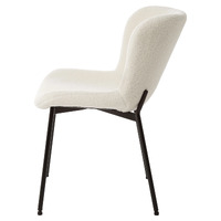 Ciselia Boucle Dining Chairs, White Set of 2