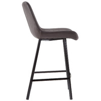 Delphi Suede Barstools, Charcoal Set of 2
