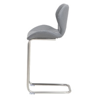 Torque Faux Leather Barstools, Grey Set of 2
