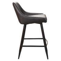 Toby Faux Leather Barstools, Black Set of 2