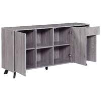 Casey 3 Door 1 Drawer Buffet Table Grey Oak