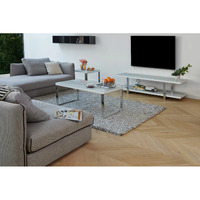 Megan Glass-Top Coffee Table