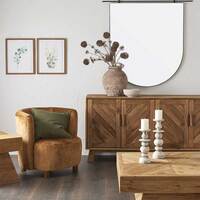 Elroi Reclaimed Pine Wood Square Coffee Table