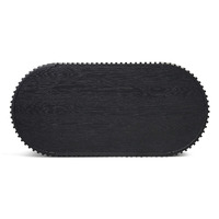 Francesca 1.3m Oval Coffee Table, Full Black Oak