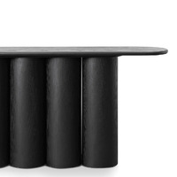 Bomen Wooden Console Table, Full BlacK