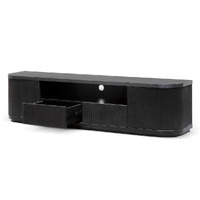 Cosmos 2m Veneer Top Entertainment TV Unit - Full Black