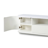 Cosmos 2m Veneer Top Entertainment TV Unit - Two Tone White