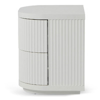 Cosmos Bedside Table - Full White