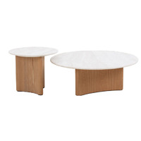 Laurie Nested Travertine Coffee Table - Natural