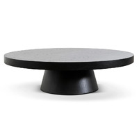 Jordana 1.1m Round Coffee Table - Black Oak