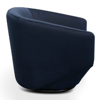 Blair Swivel Lounge Chair - Navy Velvet