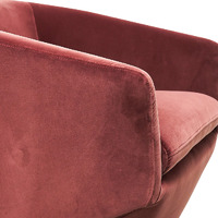 Blair Swivel Lounge Chair - Blood Orange Velvet