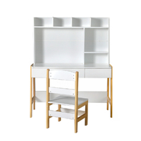 Henry 2PCS Kids Table and Chairs Set Study Activity Toys Storage Desk Drawer