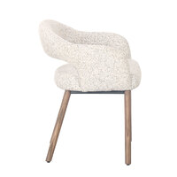 Set of 2 Chloe Upholstered Dining Chairs, Brown Leg