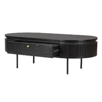 Nola 1.2m Wooden Coffee Table - Black