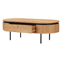 Nola 1.2m Wooden Coffee Table - Natural
