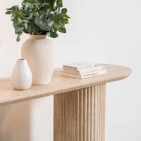Mile Console Table, Limestone