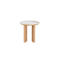 Lawrence Side Table, Natural with Ceramic