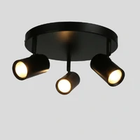 Brianna 3 Light Round Spot Light - Black