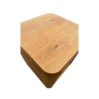 BOWER Curved Oak Bedside Table 1 Drawer