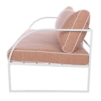 Reeve Outdoor 2 Seater Sofa - Pink & White