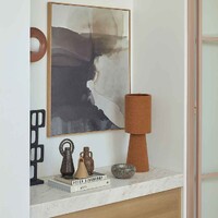 Rowen Boucle Table Lamp, Rust