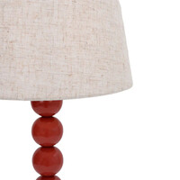 Pearl Orb Table Lamp - Rust