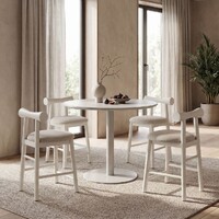 Portella Dining Table, Matte Tofu