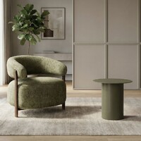 Juno Side Table, Matte Khaki