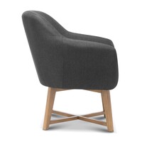 Austin Fabric Tub Lounge Armchair - Charcoal