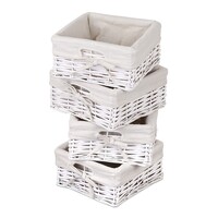 Luna 5 Basket Storage Drawers - White