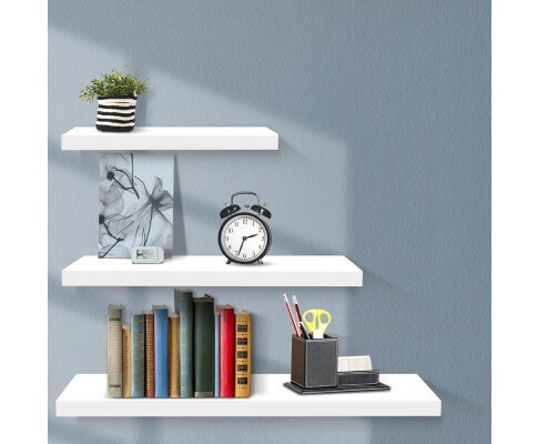 3 Piece Floating Wall Shelves White
