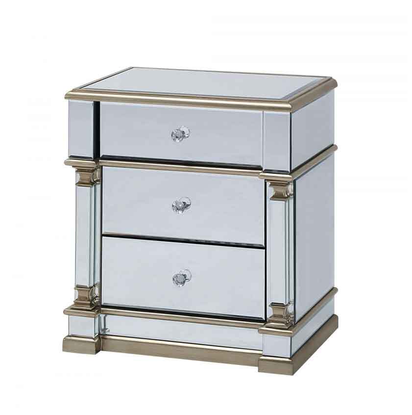 Athena Mirrored Bedside Table