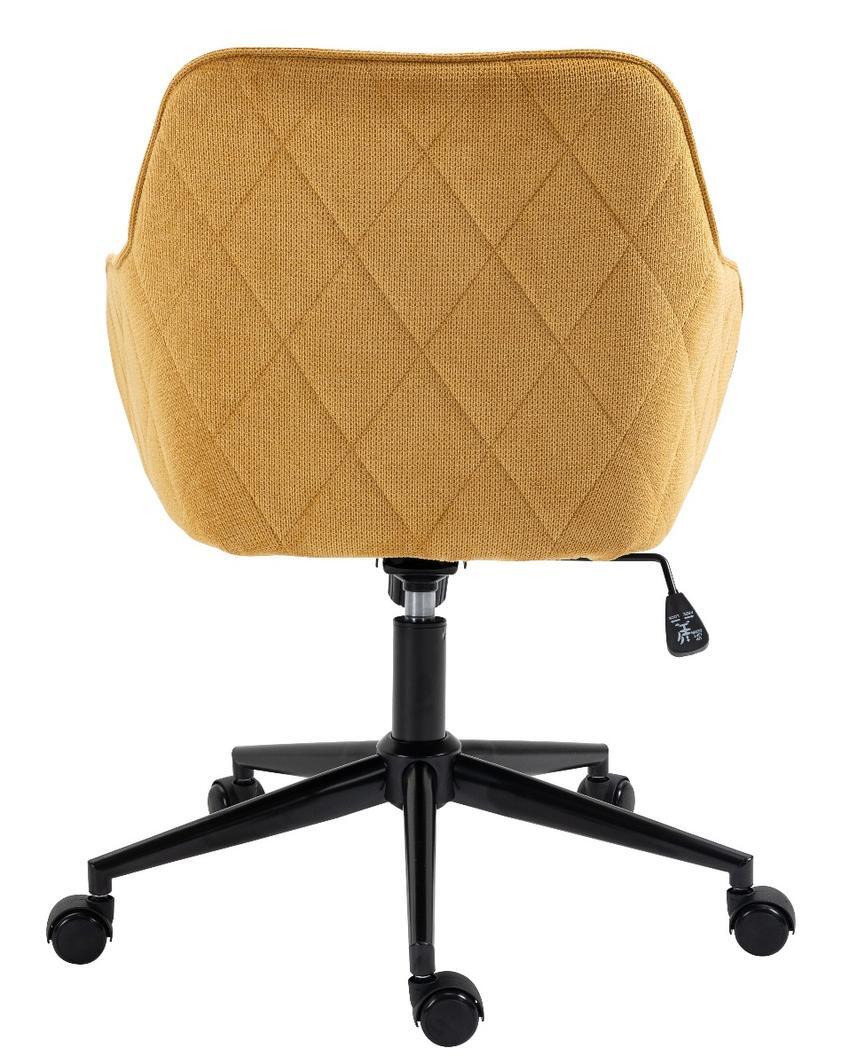 Teddy Yellow Linen Fabric Upholstered Office Chair