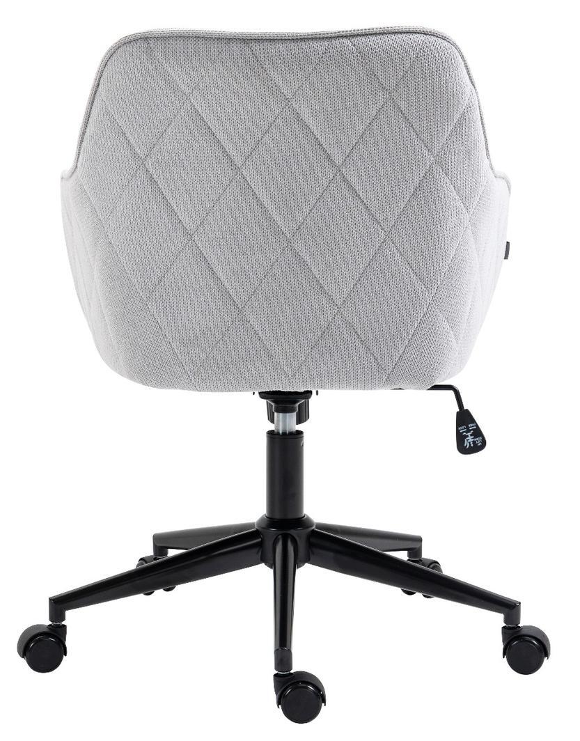 Teddy Light Grey Linen Fabric Upholstered Office Chair