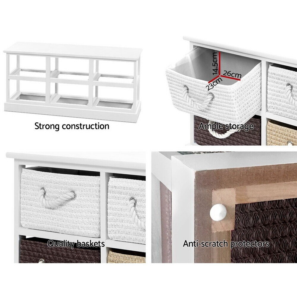 Ariah Storage Bench Shoe Organiser 6-Drawers