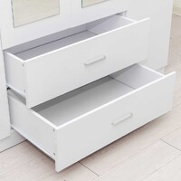 Redfern 4 Door 2 Drawer  Wardrobe with Mirror White