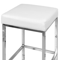 Catalina Faux Leather Bar Stool Set of 2 White