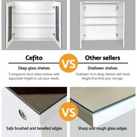 Bathroom Vanity 2 Door Storage Mirror Cabinet - White