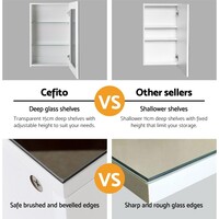 Bathroom Vanity Storage Mirror Cabinet - White