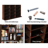Cobar Adjustable Book Storage Shelf Rack Unit - Brown