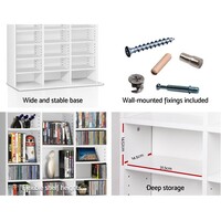 Cobar Adjustable Book Storage Shelf Rack Unit - White