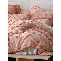 Adalyn Peach Quilt Cover Set - Queen