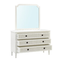 Paloma Dresser and Mirror French Style White