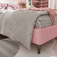 Sammy King Single Bed Frame - Dusty Pink