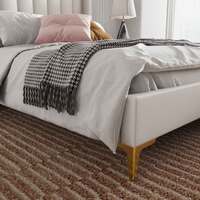 Charlotte Fabric Queen Bed Frame - Bone