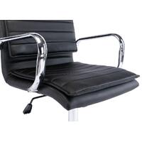 Hamel Black Faux Leather Office Chair