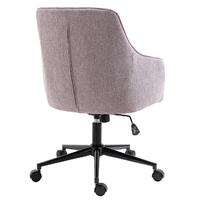 Stella Purple Lined Linen Fabric Upholstered Office Chair